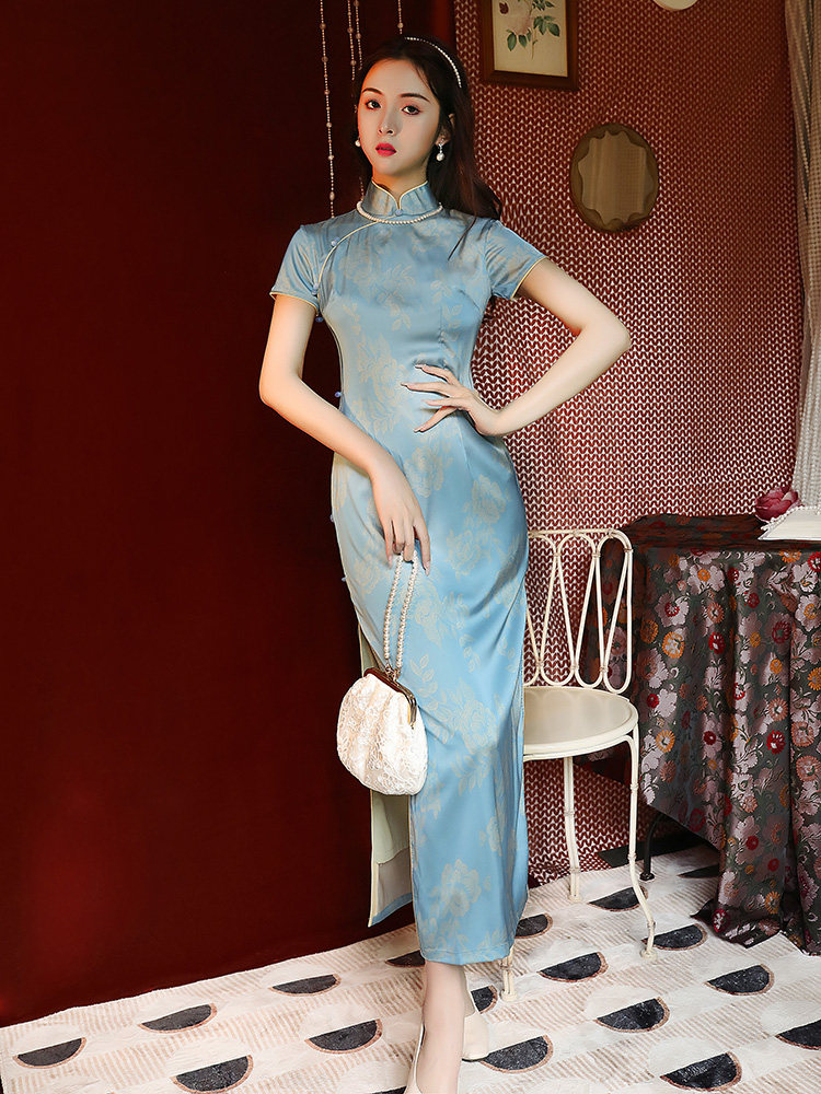 高级感2022年新款少女年轻款旗袍 阑桂羽旗袍