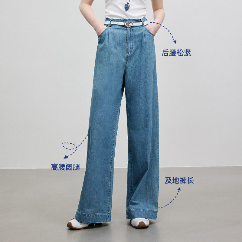 KBNE【热销爆款推荐】淡蓝色牛仔马甲半身裙套装2025夏新款牛仔裤