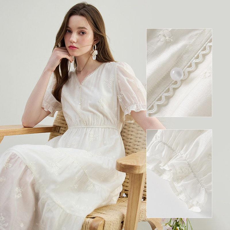 KBNE【热销爆款推荐】米色法式无袖雪纺衫2025夏新款蛋糕裙牛仔裤