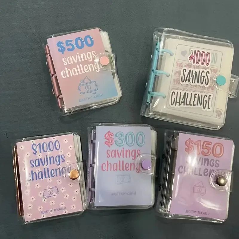 Mini Binder Saving Challenge 150/300/500/1000 Dollars Saving - 图0