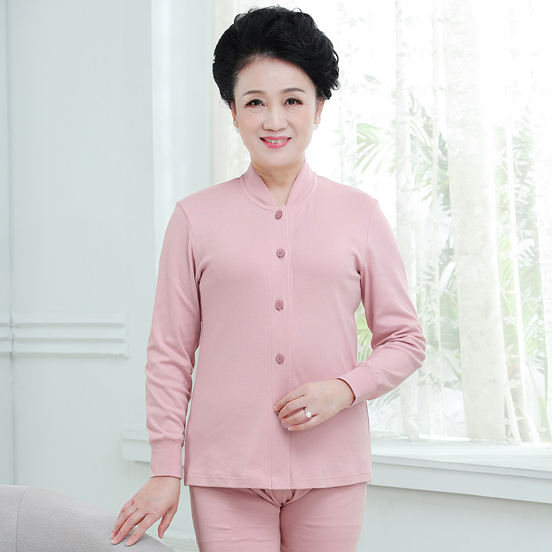 中老年人套装男士女式妈妈秋衣 春织保暖套装