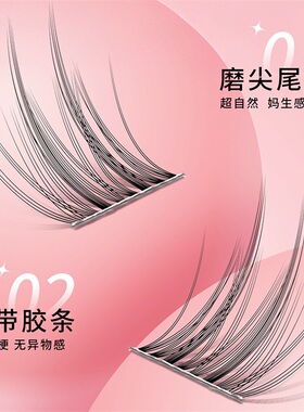90簇 日常大容量免胶假睫毛书单簇猫精灵2026热卖新年自然眼睫毛