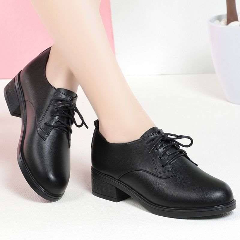 断码清仓单鞋女鞋系带真皮2025春秋新款软底深口妈妈舒适防滑皮鞋,淘宝优惠券,粉丝福利购,淘宝优惠卷