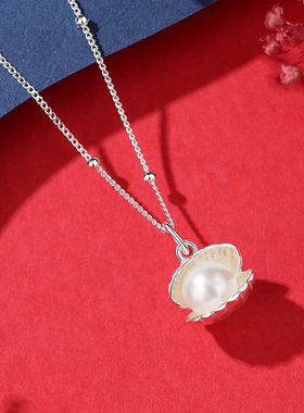 vana贝壳珍珠项链女纯银2026新款