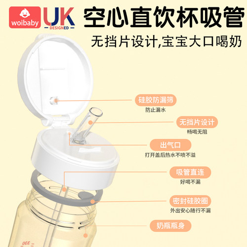 适配贝亲奶瓶配件第三代重力球吸管鸭嘴奶嘴学饮嘴头吸管直饮杯把 - 图2
