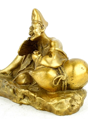 全铜济公玄关装饰工艺品佛像