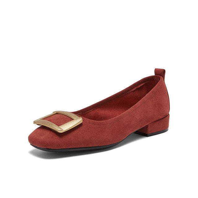 Bestu 2026 Spring New Shopping Mall Same Style Simple Commuting Square Toe Shallow Mouth Women's Shoes R6161AQ6