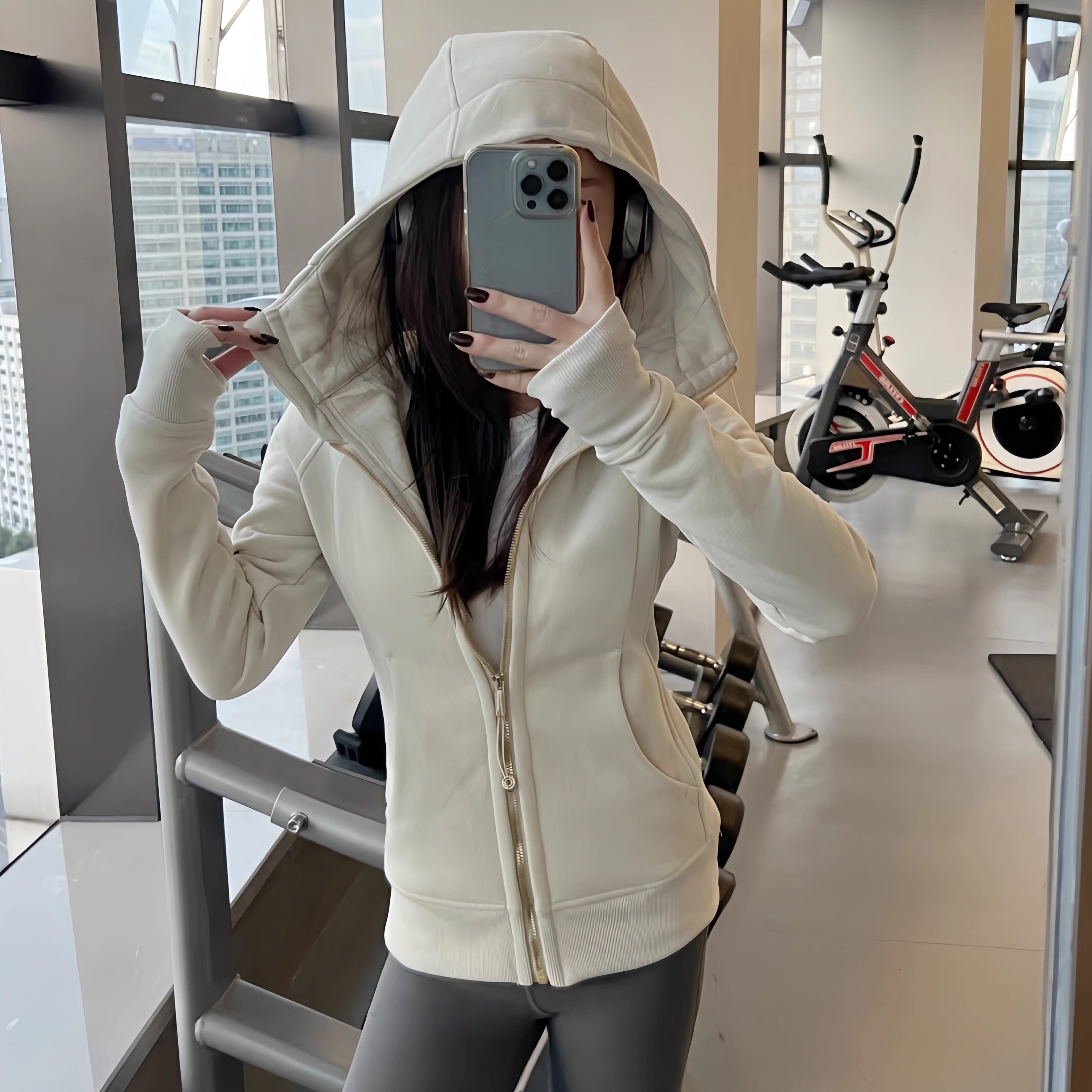 Lu同款新款卫衣连帽Scuba加绒女秋冬修身显瘦运动瑜伽开衫外套,淘宝优惠券,粉丝福利购,淘宝优惠卷