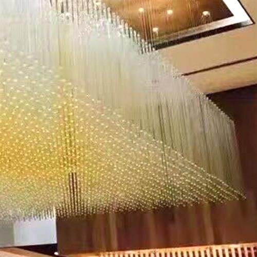 大型工程酒店大堂厅长方形水晶吊灯售楼部客厅会所KTV灯具,淘宝优惠券,粉丝福利购,淘宝优惠卷