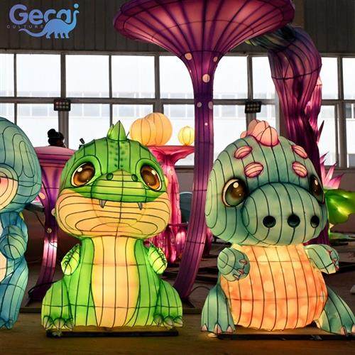 春节花灯节景观亮化灯卡通动物人物造型彩灯灯组制作自贡厂家