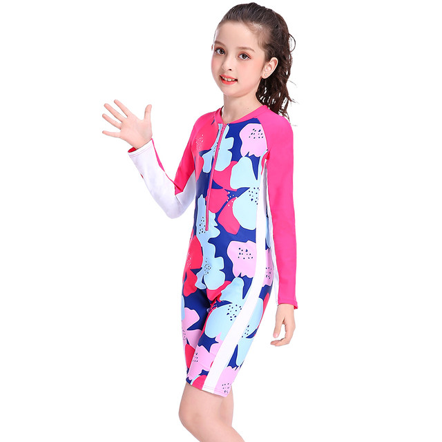 New children's one-piece swimsuit girls middle-aged children's swimsuit ...