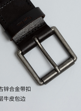 欧美潮牌男士帆布腰带黑色休闲