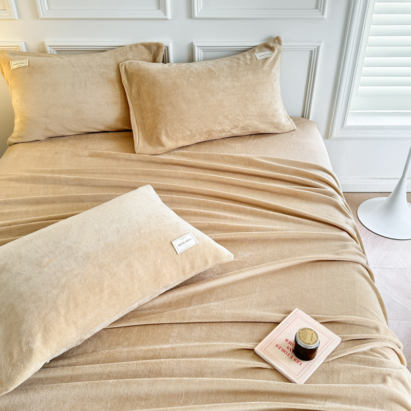 洁丽雅毛毯牛奶绒床单单件冬季加厚加绒法兰绒毛绒珊瑚绒宿舍被单