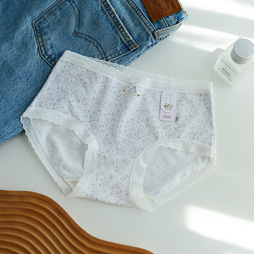 黛丝少女内裤女士中腰莫代尔棉碎花柔软舒适裤衩透气抗菌宽松 - 图1