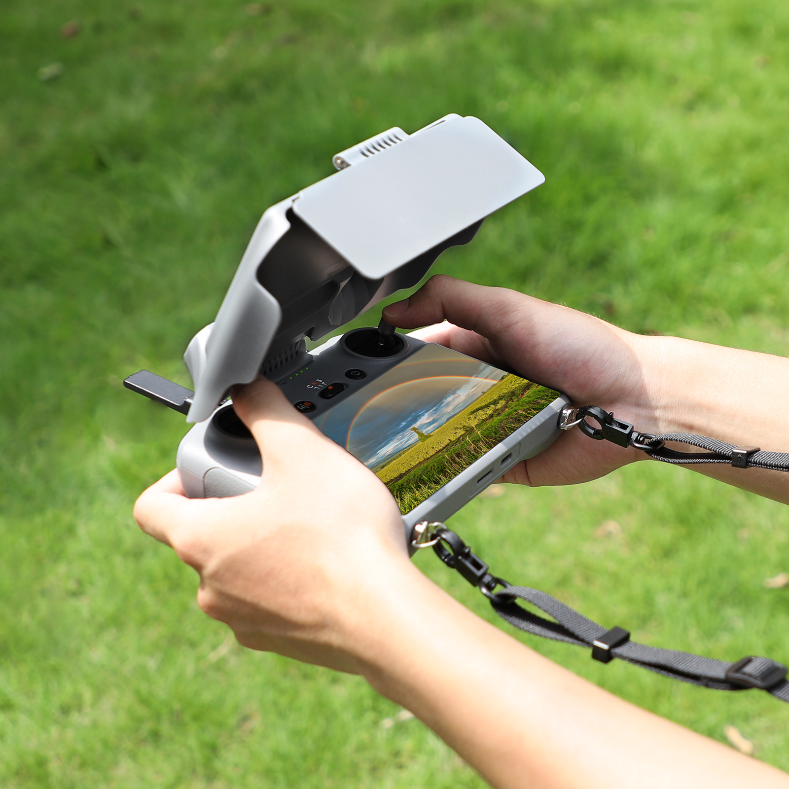 适用DJI大疆御4 Pro Air3/3S RC 2遥控器遮光罩保护盖罩免拆摇杆 - 图0