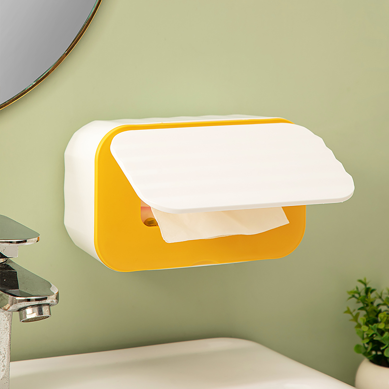 卫生间纸盒厕所纸巾盒卫生纸放置盒抽纸免打孔防水壁挂式置物架子