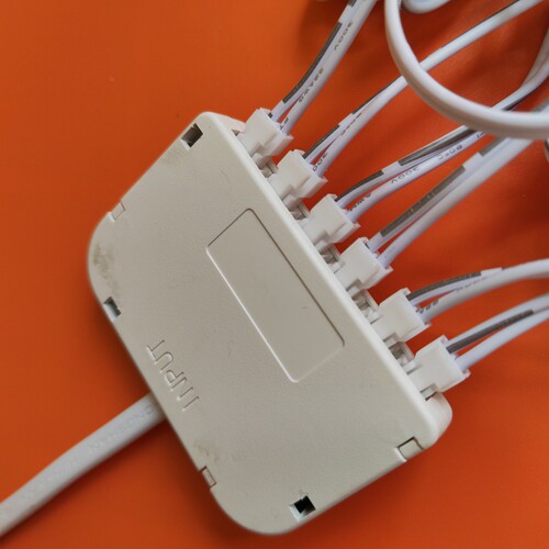杜邦公插头延长线6孔分线器盒展柜橱柜灯线235米灯带接头12V24V - 图2