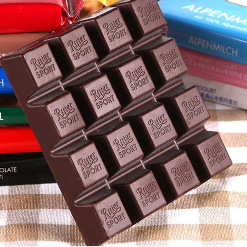 ritter sport瑞特斯波德巧克力100g 钰熙好耘食品夹心巧克力