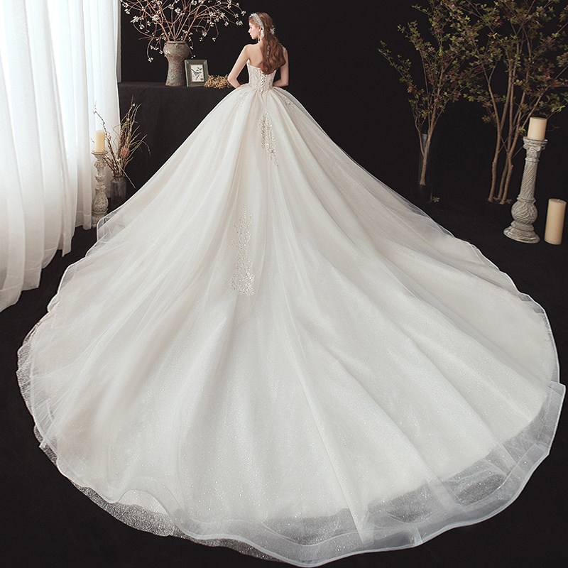 主婚纱2020新款气质新娘女抹胸显瘦 露唯莎婚纱