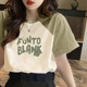 ເສື້ອຍືດແຂນສັ້ນ Retro fruit Green pure cotton t-shirt for women 2026 summer new style loose versatile niche unique top ins trend