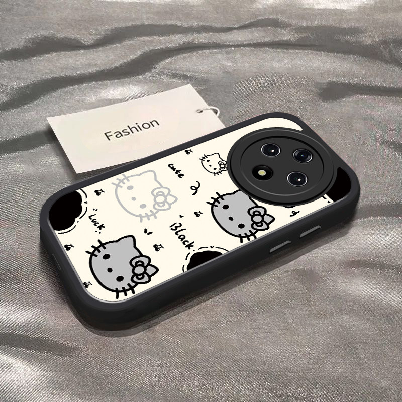 Suitable for OPPOA3 mobile phone case A3Pro new 5G all-inclusive anti-fall PKA110 protective cover OPPOA3x men's and women's A3i simple cute energetic version black and white cat head special case