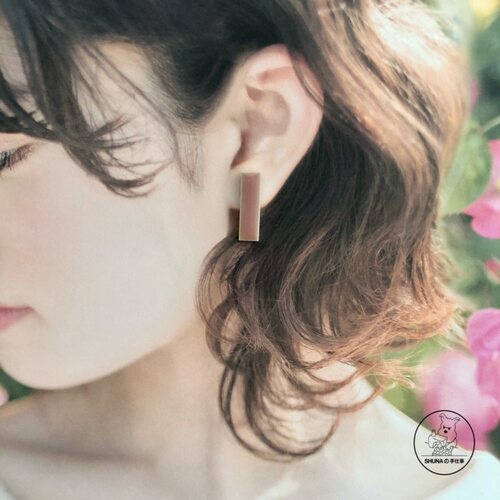 「SHUNA」长方形美浓烧日本传统工艺陶瓷手作耳饰耳钉耳夹 - 图2