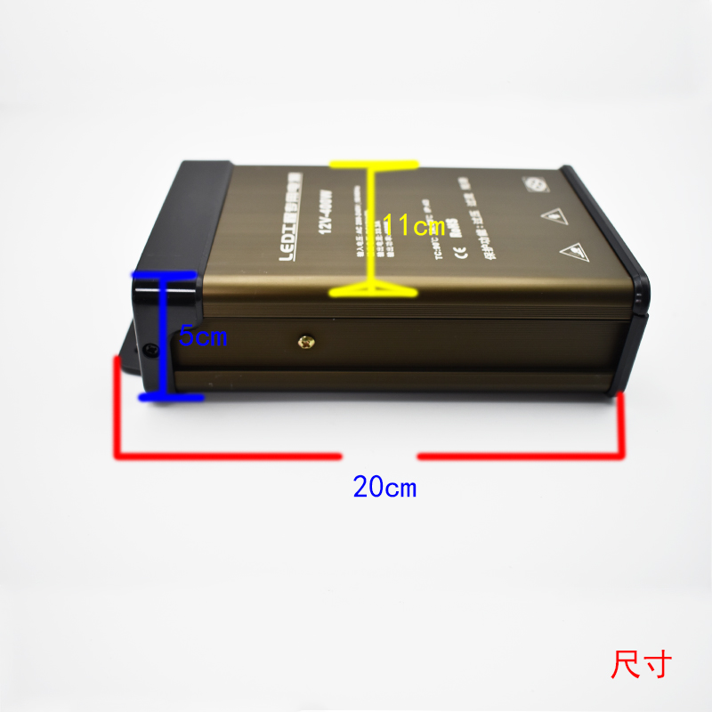 12V400W防雨开关电源直流LED灯箱广告户外发光字变压器灯带亮化24 - 图2