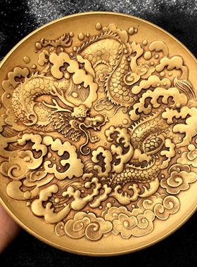 飞云翔龙茶碟杯垫家用供佛古董