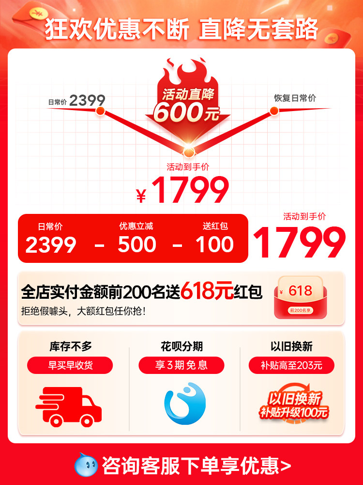 云米1.5匹新一级能效变频空调 云米空调