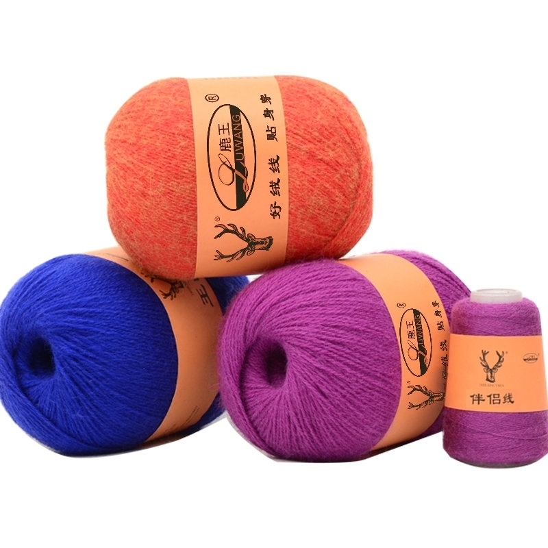 鹿王羊绒线 正品中粗手编手工编织毛线团特级羊绒线特价纯山羊绒 - 图3