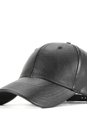 Men leather cap baseball casual hiphop black caps rapper2026