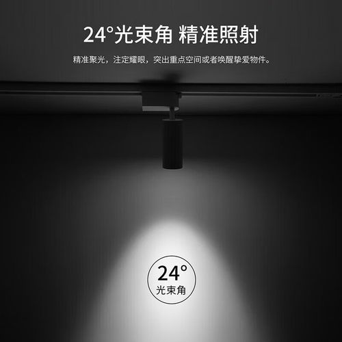 雷士照明LED轨道射灯天花灯店铺商用背景墙cob导轨灯明装可调射灯 - 图2