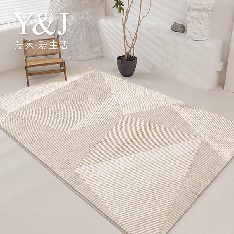 客厅新款ins沙发卧室隔音感茶几毯 银锦地毯