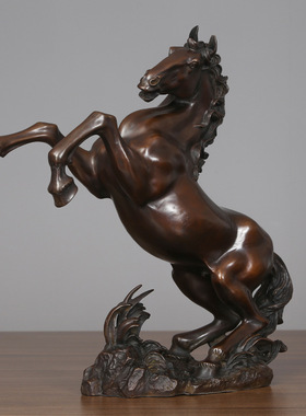 【马到成功】黄铜马摆件工艺品客厅办公室家居装饰品摆设开业新品