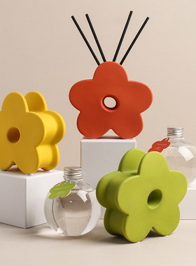 花朵造型无火香薰摆件陶瓷扩香器家居卫生间室内香氛女生礼盒礼物