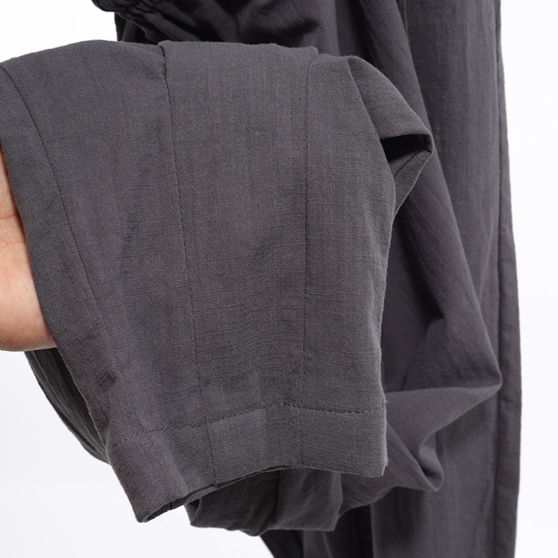 新款竹节棉麻收口免绑腿僧裤 夏季薄款透气吸汗棉裤子出家人裤子,淘宝优惠券,粉丝福利购,淘宝优惠卷