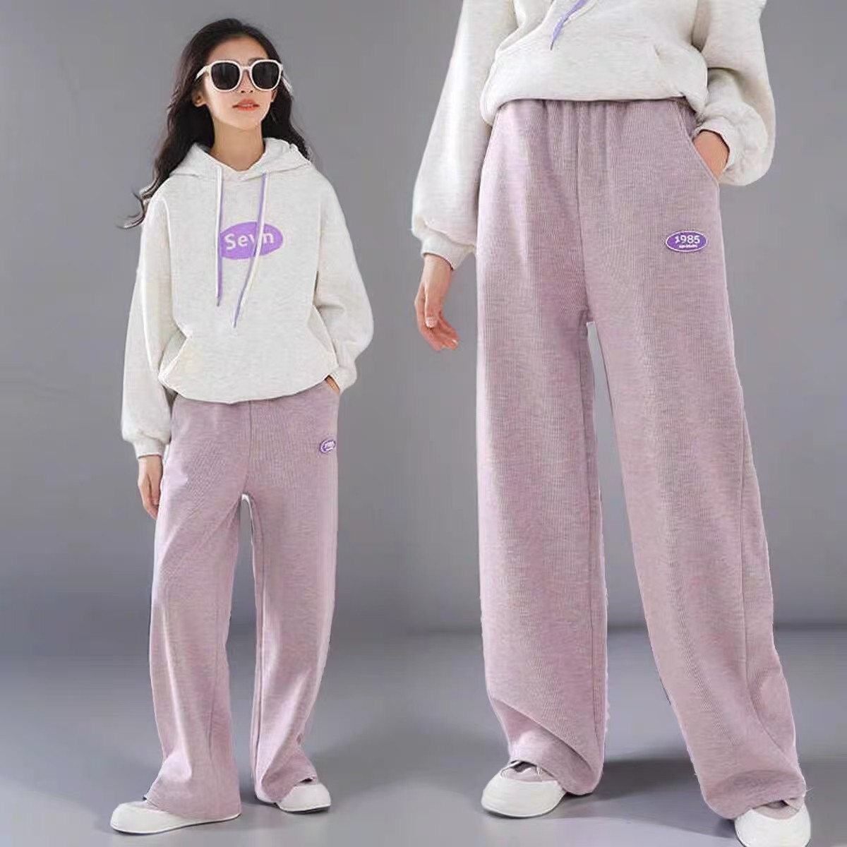 女童裤子春秋款2025新款儿童阔腿裤中大童运动裤女孩春秋款直筒裤,淘宝优惠券,粉丝福利购,淘宝优惠卷