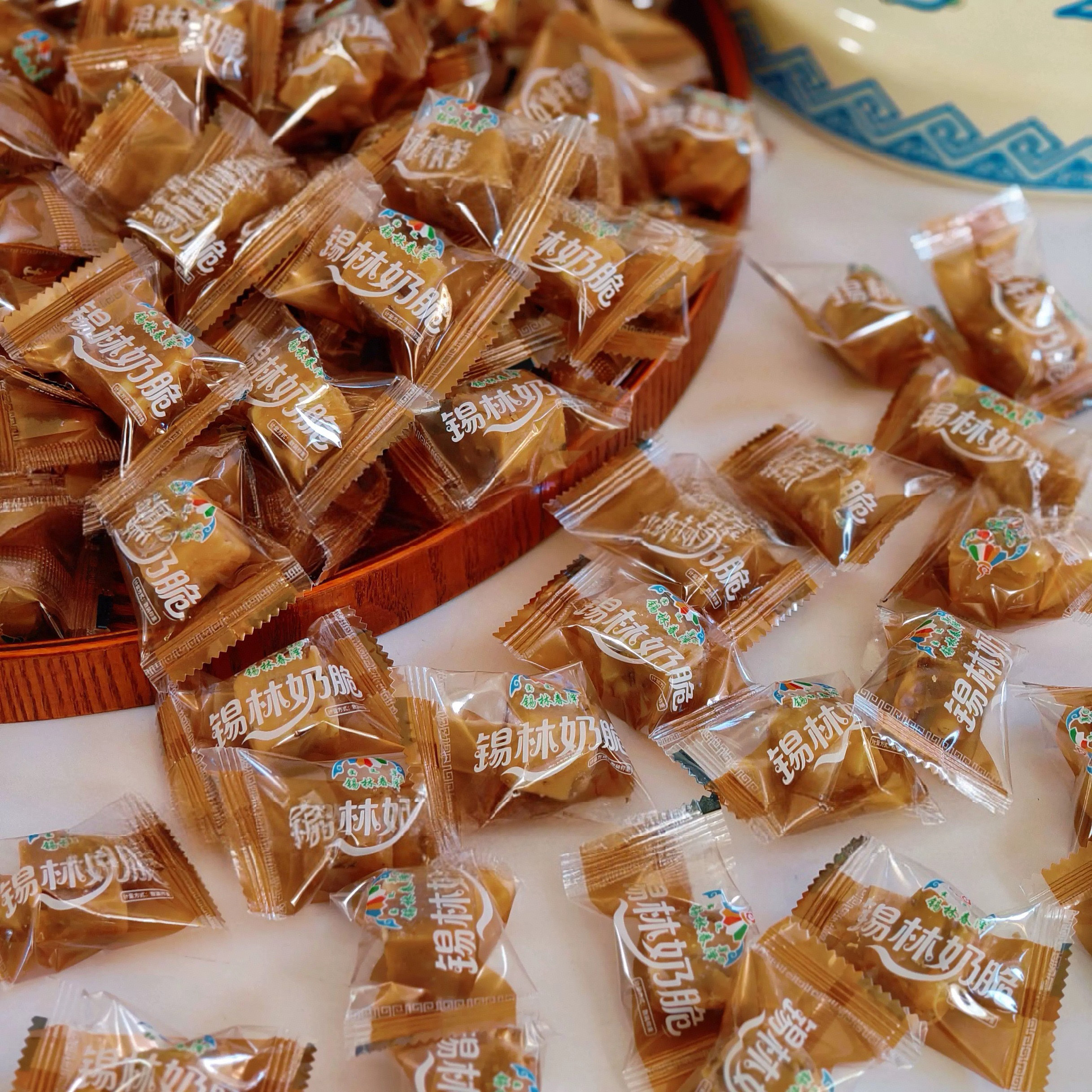 锡林奶脆糖添加巴旦木仁内蒙古传统糖果孕妇儿童营养奶糖零食 - 图1