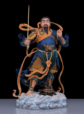 玄天上帝神像铜摆件全铜