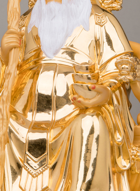 铜贴金土地公公婆婆爷奶神像家用供奉福德正神财神爷像工艺摆件