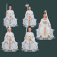 White marble statues of the nine gods of the Hu family in the safe living room