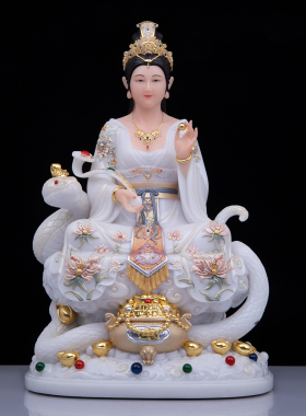 汉白玉祝福家用女娲娘娘神像