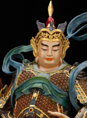 韦陀天神纯铜韦陀佛像摆件祝福