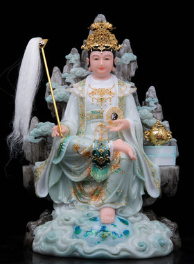 地母娘娘神像仿汉白玉摆件