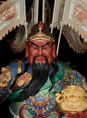 九龙关公财神招财开业摆件