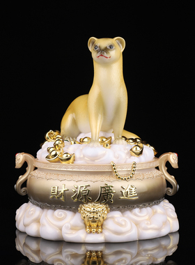 了凡居五大家族真身胡黄白柳灰家蟒蛇刺猬老鼠堂口九尾狐神像摆件