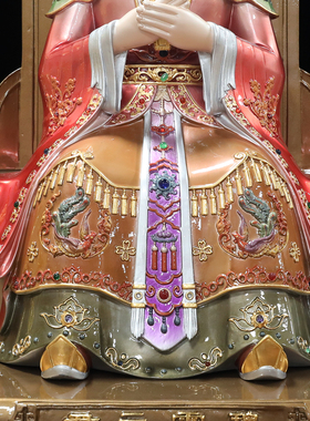 黄铜中式家用碧霞元君神像