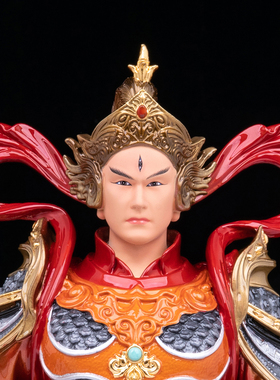 铜铸二郎神神像家用供奉中式祝福摆件灌江口显圣真君二郎神杨戬像