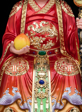 中式树脂土地公婆供奉财神摆件