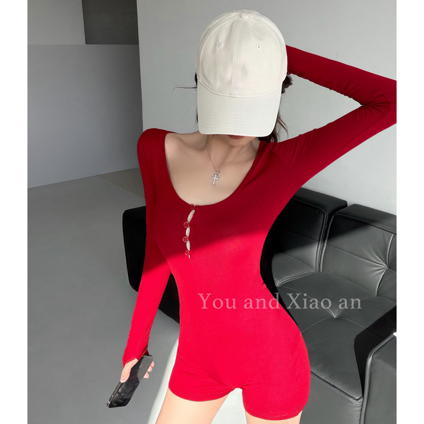 欧美辣妹长袖连体裤女春夏外穿连体衣女健身撸铁打底内搭收腰短裤,淘宝优惠券,粉丝福利购,淘宝优惠卷